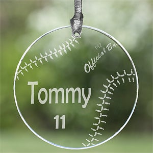 Personalized Ornament and Suncatcher with Sports design - 2532