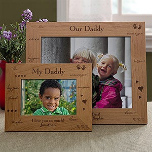Personalized Wood Photo Frame - Daddy Design - 2580