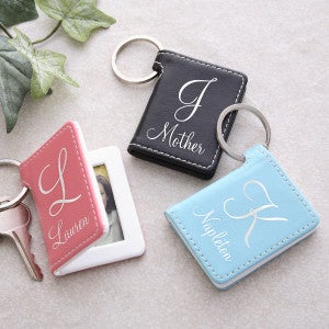 Leather Photo Key Ring