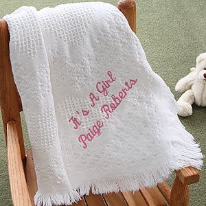 Personalized Baby Love Fringe Blanket - 2618