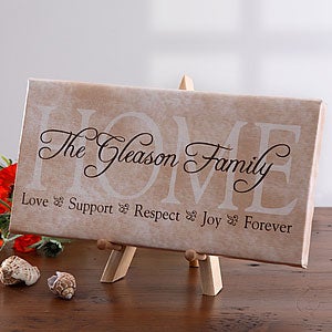 Family Name Personalized Canvas Art - Sentiments of the Home - 2681