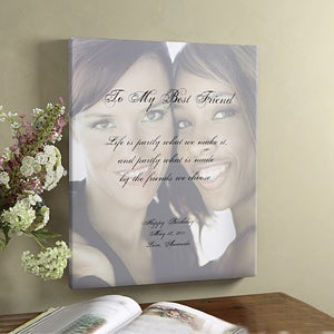 Personalized Photo & Poem Canvas Art Gifts for Friends - 2692