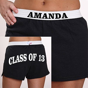 Personalized Girls Athletic Shorts - Graduation Year and Name Design - 2781