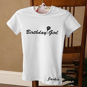 Personalized Ladies T-Shirts - Birthday Girl Design - 2830