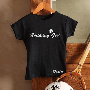 Personalized Ladies T-Shirts - Birthday Girl Design - 2830