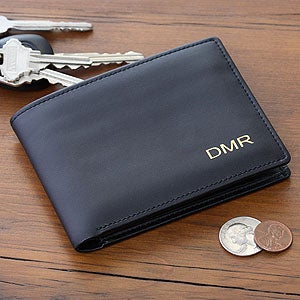 Personalized Leather Bi-Fold Wallet - Regent Collection - 2839