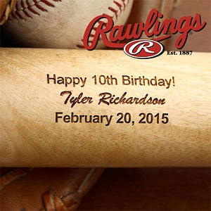 Personalized Birthday Wooden Baseball Bat - 2888