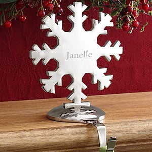 Engraved Nickel-Plate Stocking Holders - 2945