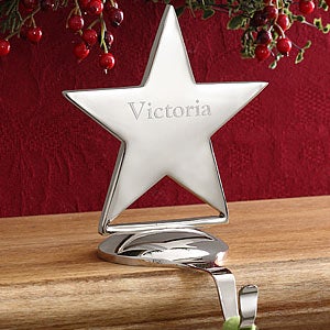 Engraved Nickel-Plate Stocking Holders - 2945
