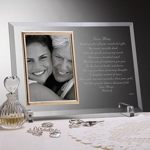Personalized Glass Picture Frame Engraved for Mom - 3143