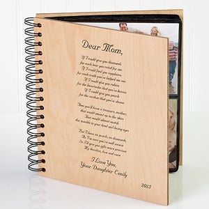 Personalized Wood Photo Album - Mother Poem  - 3144