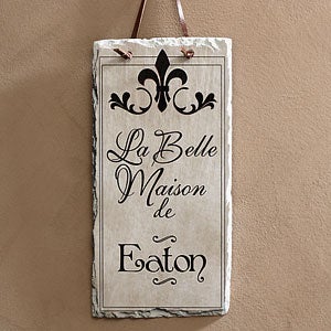 Foreign Language Personalized Wall Sign - Beautiful Home - 3159