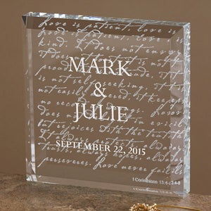 Personalized Romantic Gifts - Love Is Patient 3-D Keepsake Sculpture - 3193