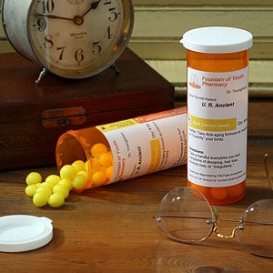 Personalized Birthday Candy Prescription Novelty Gift - Prescription for Aging Design - 3248