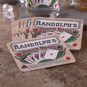Personalized Pub Glasses and Pitcher Set - Poker Room - 3255D