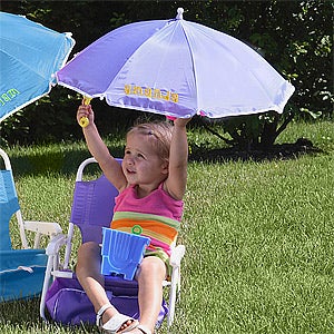 Personalized Child Beach Chair And Umbrella Set - 3385