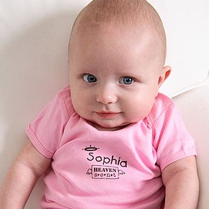 Personalized Baby T-shirt with Angel Wings - 3418