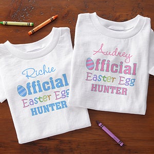 Personalized Kids Easter Clothes For Boys - Easter Egg Hunter - 3445