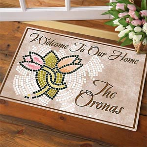 Personalized Door Mat - Tulips Design - 3515