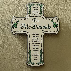 Traditional Irish Blessing Personalized Wall Cross - 3582