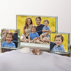 Personalized Glass Block Picture Frame Collection - 3670