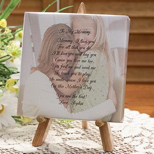 Photo Canvas Art with Poem for Her - Table Top Size - 3742