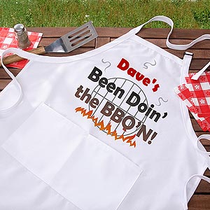 Personalized Grilling Apron and Potholder - Been BBQ'n - 3769