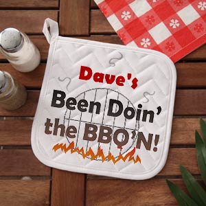 Personalized Grilling Apron and Potholder - Been BBQ'n - 3769