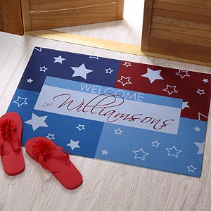 Personalized All American Fourth of July Doormat - 3884