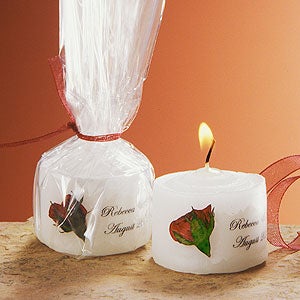Personalized Wedding Candles and Favors - Rose Bouquet Collection - 3944D