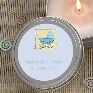 Personalized Baby Shower Candle Tin Favors - 4010