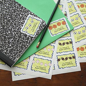 Personalized Sports Stickers For Boys - 4077
