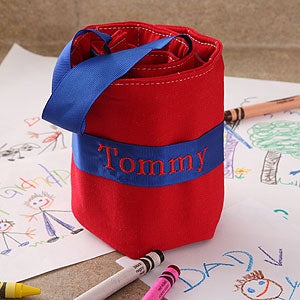 Embroidered Kids Crayon Tote - 4137