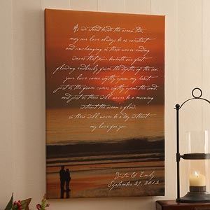 Personalized Sunset Canvas Art - What Is Love Design - 4303