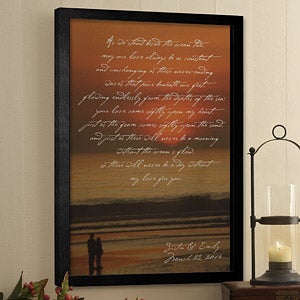 Personalized Sunset Canvas Art - What Is Love Design - 4303