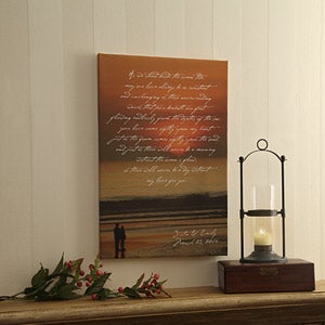 Personalized Sunset Canvas Art - What Is Love Design - 4303