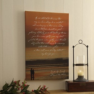 Personalized Sunset Canvas Art - What Is Love Design - 4303