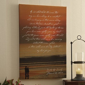 Personalized Sunset Canvas Art - What Is Love Design - 4303
