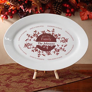Personalized Family Platter - Bless Our Family - 4370