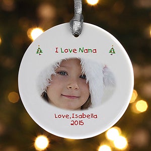 Personalized Photo Christmas Ornaments - With Love Design - 4481