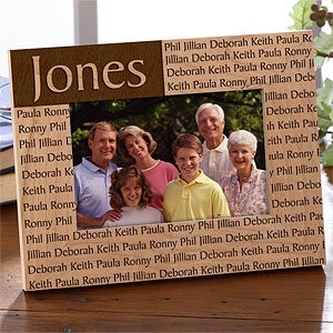 Personalized Family Name Wood Picture Frames - Engraved Free - 4523
