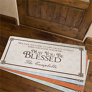 Personalized Welcome Doormat - May You Be Blessed - 4591