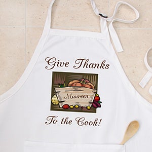 Thanks To The Cook Personalized Apron and Potholder Set - 4594