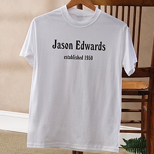 Personalized Birthday Clothing Gifts - Established design - 4611