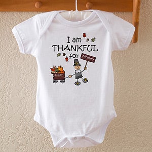 Personalized Kids and Baby Clothes - Thanksgiving Pilgrim - 4624