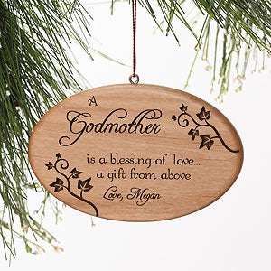 Personalized Blessings of Love Wood Christmas Ornaments - 4699