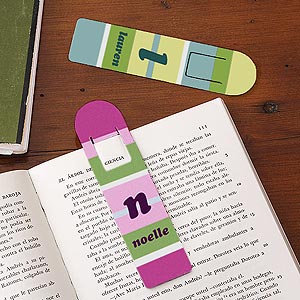 Personalized Kids Bookmarks - Crazy For Stripes Set - 4714