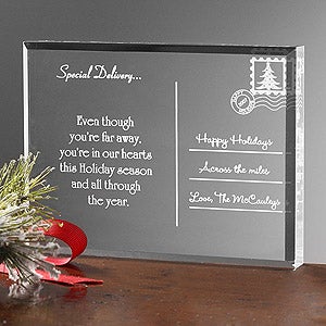 Personalized Holiday Acrylic Postcard - Across The Miles - 4768
