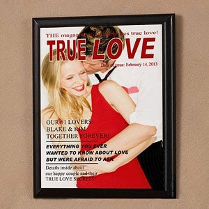 Personalized Magazine Cover Plaque - True Love Design - 4901