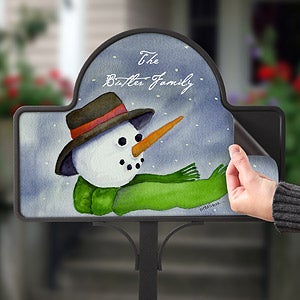 Snowman Personalized Holiday Yard Sign - 4921
